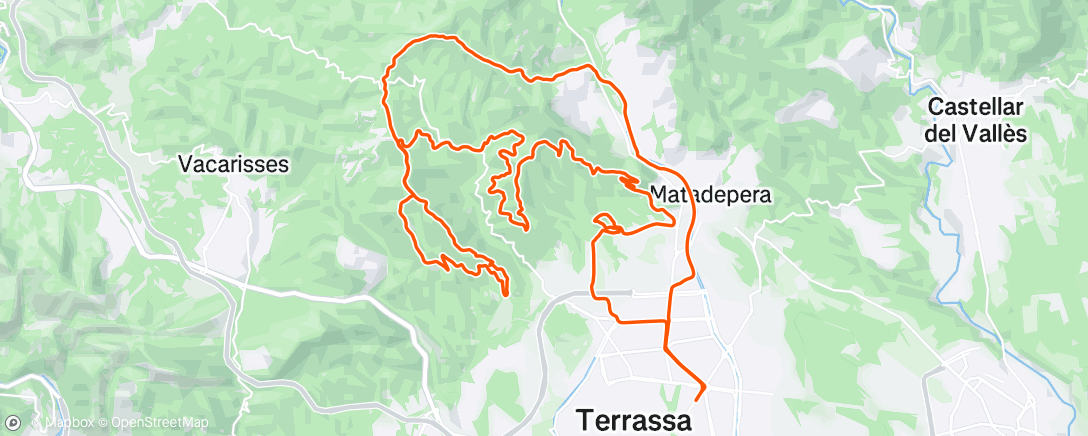 Karte der Aktivität „Bicicleta de montaña a la hora del almuerzo”