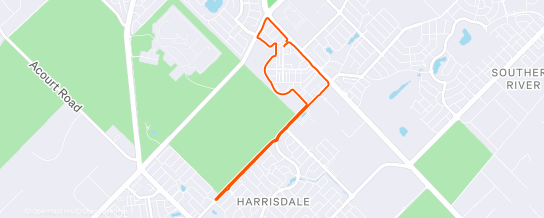 Map of the activity, Threshold Run
