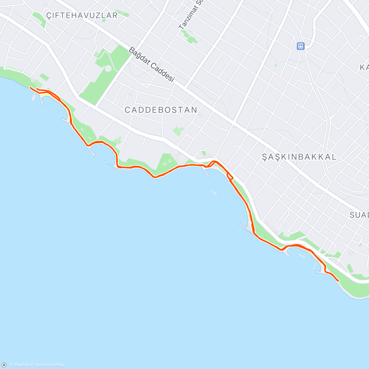 Map of the activity, Morning Run
