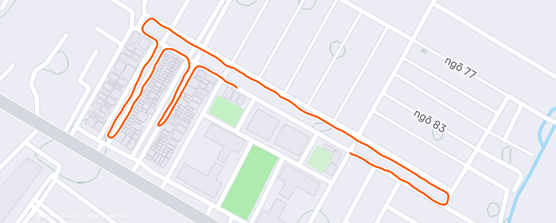Map of the activity, Morning Run