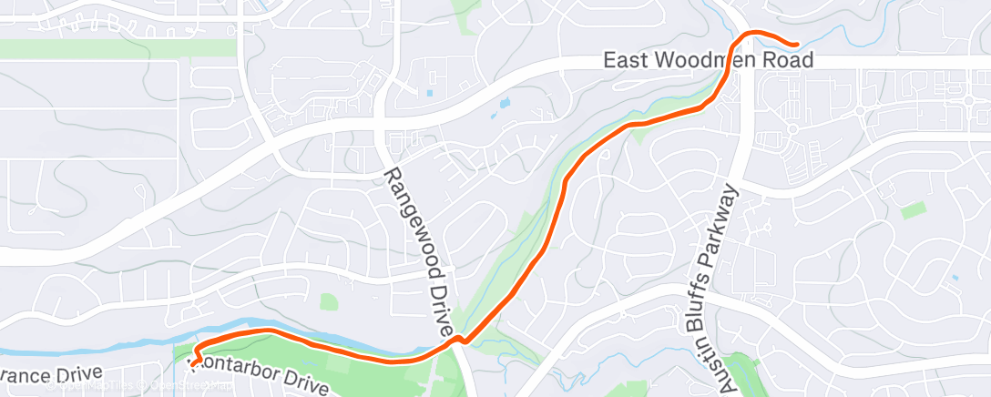 Map of the activity, Morning Run