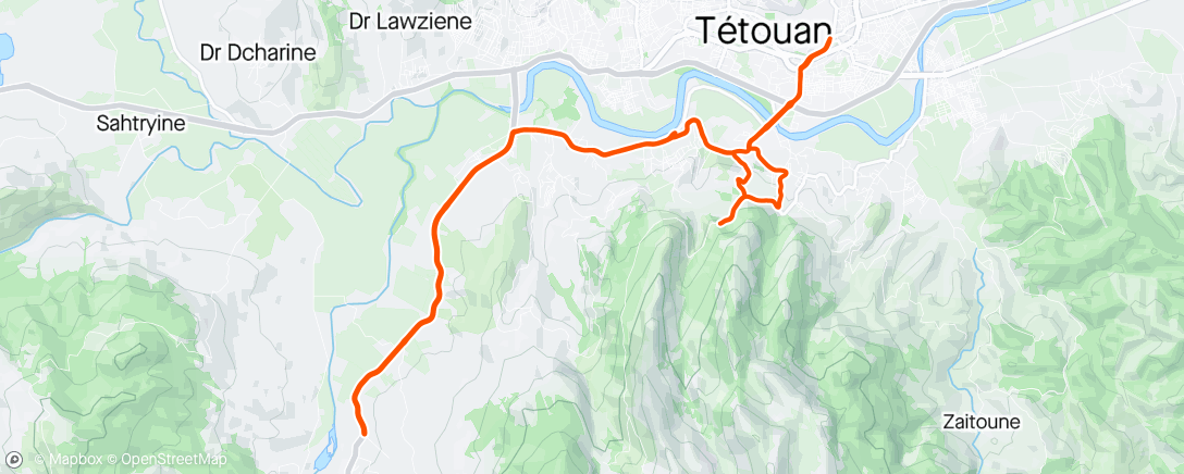 Map of the activity, Tetouan quick spin