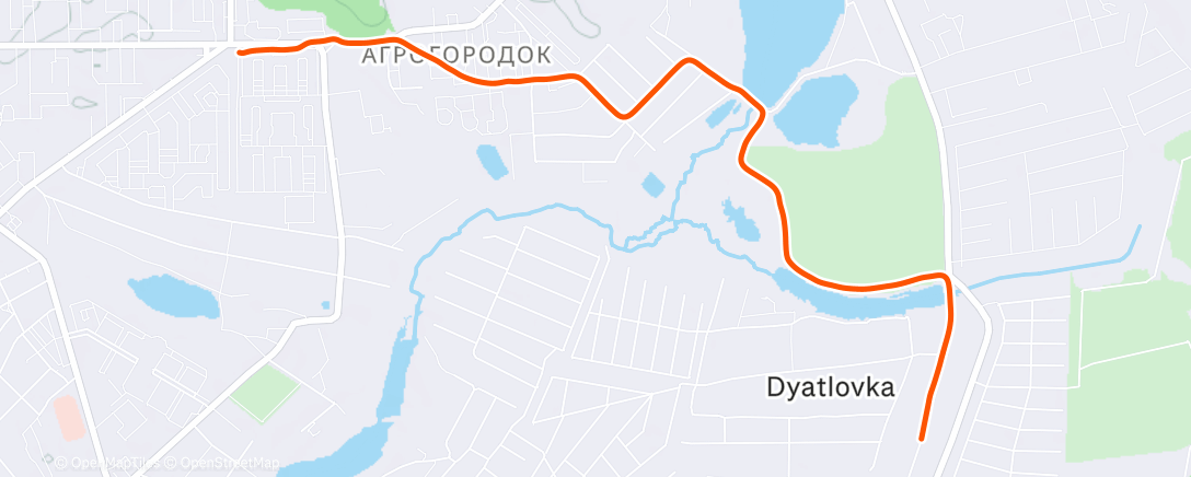 Карта физической активности (Afternoon Trail Run)