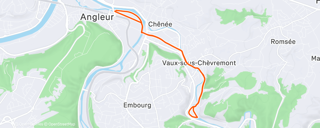 Map of the activity, Décrassage vers Parc Hauster