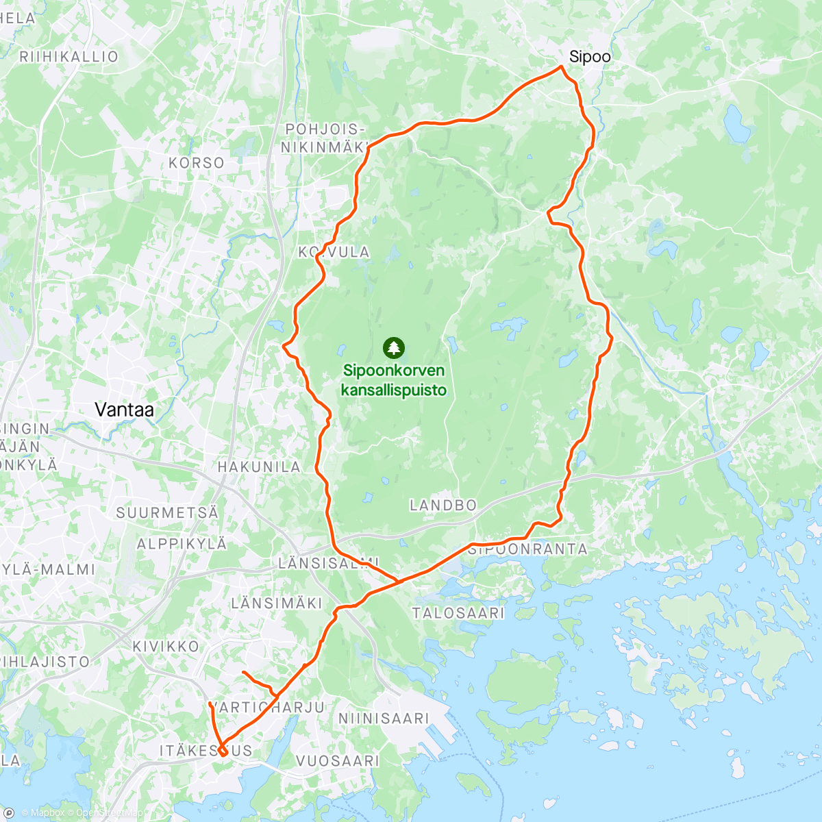 「New bike test ride」活動的地圖
