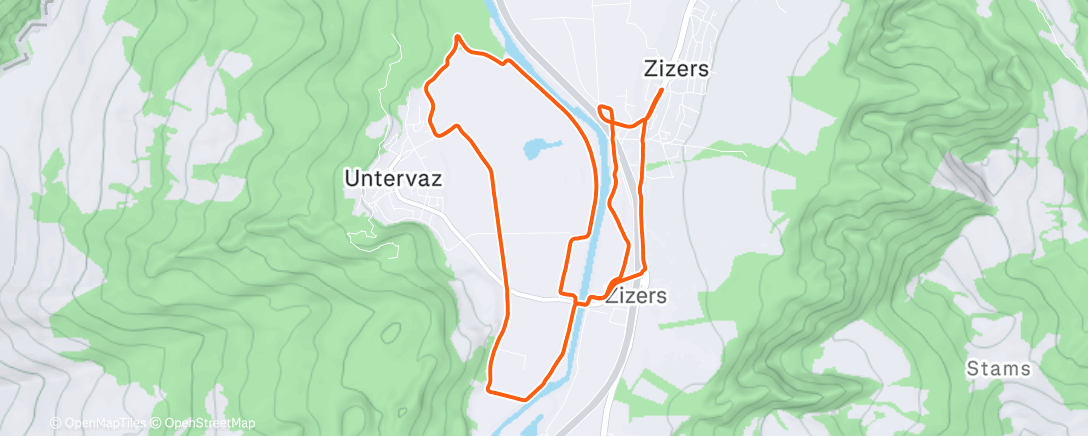 Map of the activity, Mittagslauf