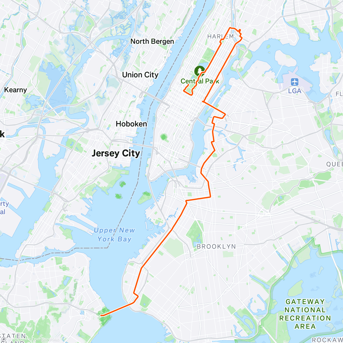 アクティビティ「NYCM 2024 Victory Lap 🥰」の地図