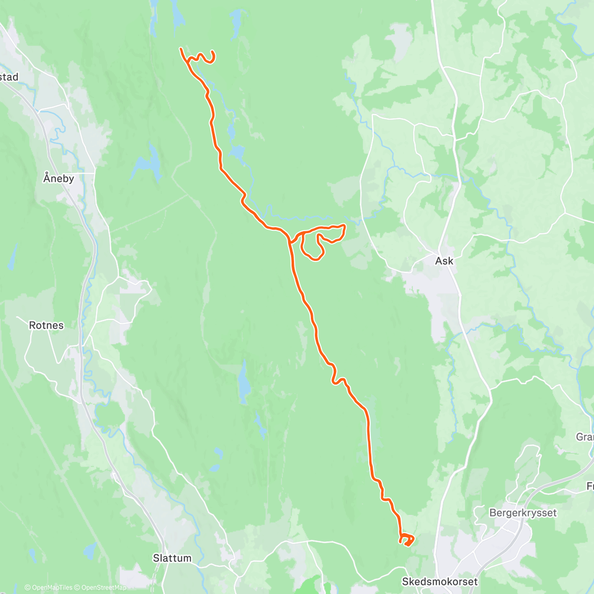 Map of the activity, Rolig langtur på alternativt føre😜😅😉