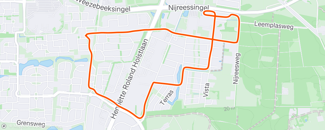 Map of the activity, Namiddagwandeling