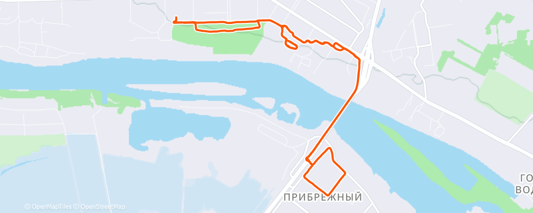 Map of the activity, Evening Run