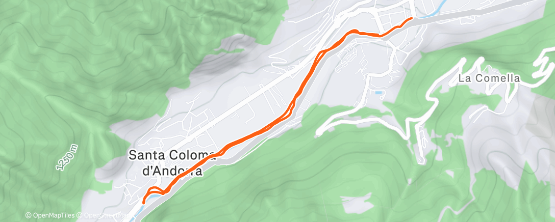 Map of the activity, Lunch Run