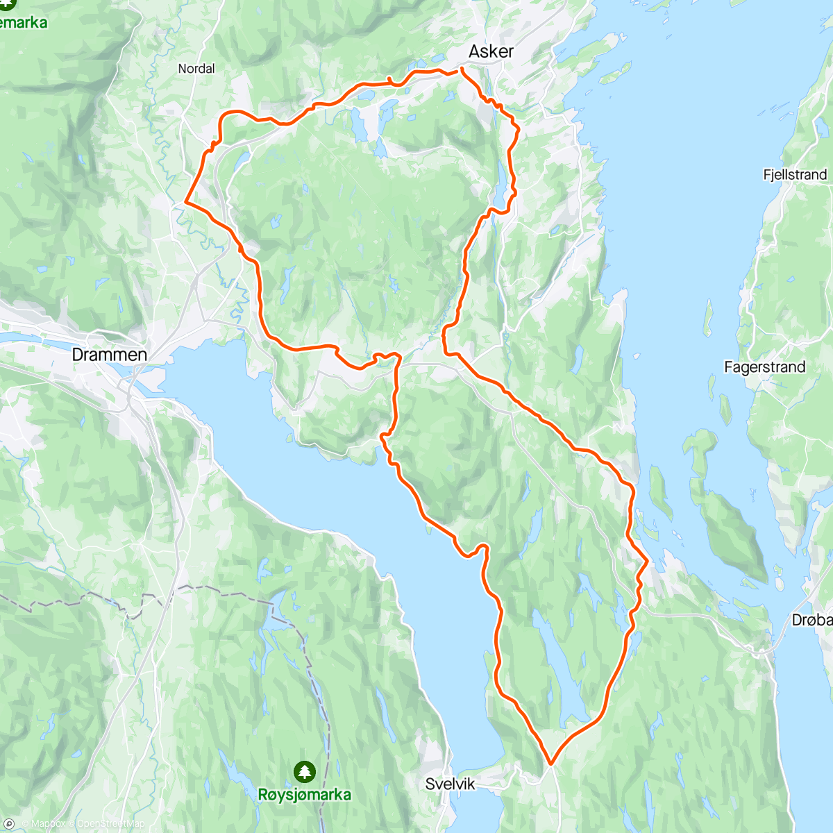 Map of the activity, Hurumlandet gir, og Hurumlandet tar