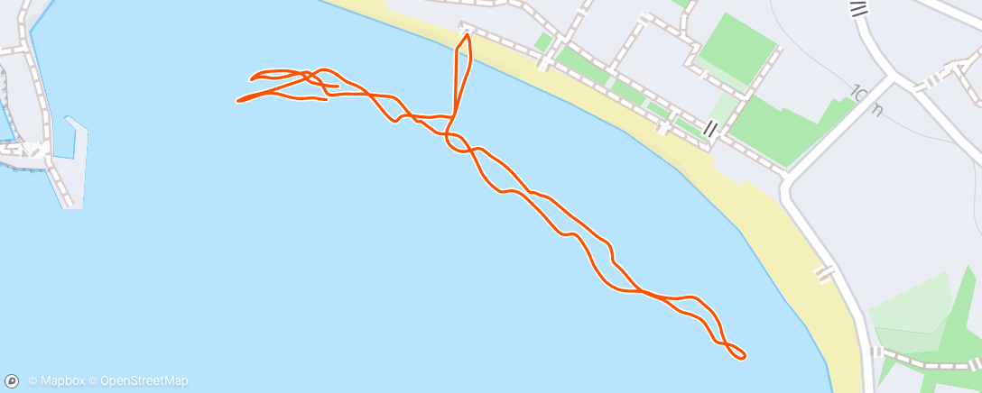 Map of the activity, Afternoon Swim