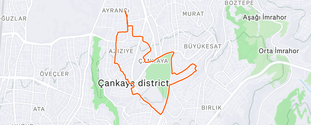 Карта физической активности (Afternoon Walk)