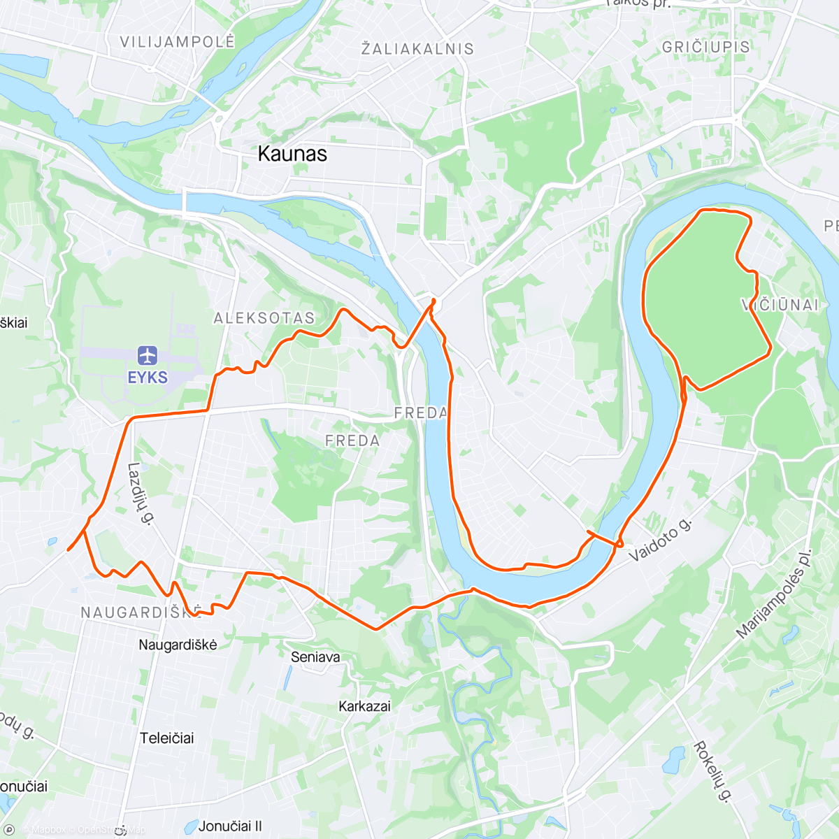 Map of the activity, Kai labai norisi, sėdi ir mini Afternoon Mountain Bike Ride