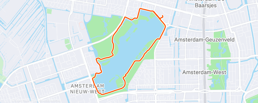 Map of the activity, Morning Run
