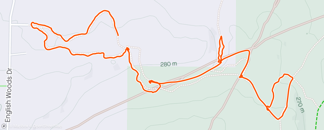 Map of the activity, MSB trail trimming