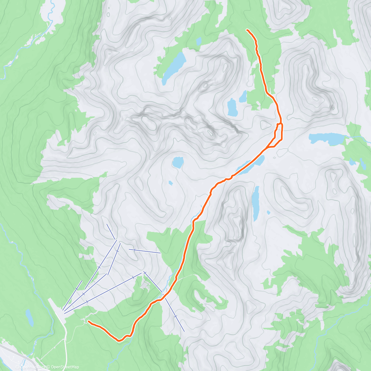 Map of the activity, Skoki tour Backcountry Ski