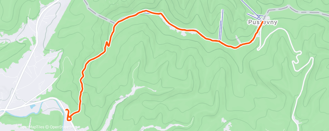 Map of the activity, Morning Hike