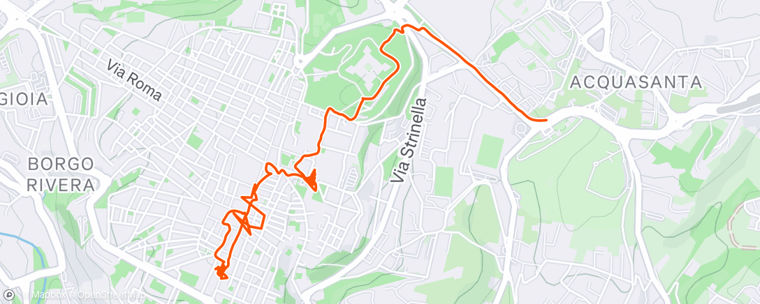 Map of the activity, Camminata dell'ora di pranzo