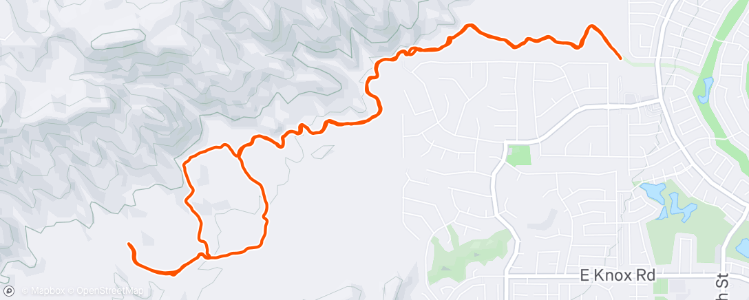 Map of the activity, Morning Mountain Bike Ride