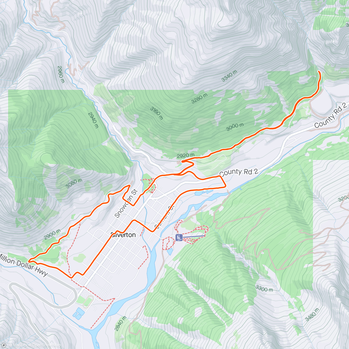 Map of the activity, MSR & Boulder Gulch: Family Catch Up (with Meghan)