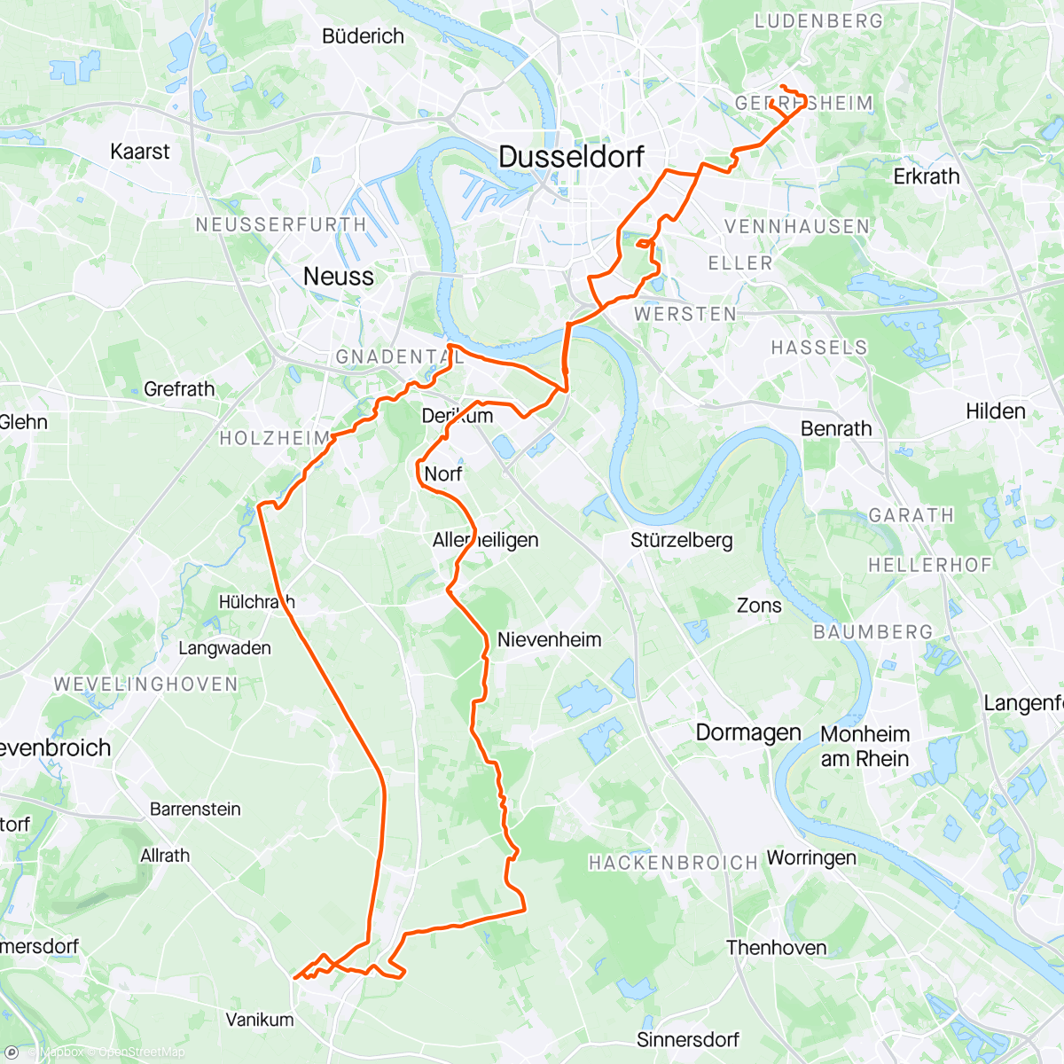 Map of the activity, Sommer Sonne Bahndammgraveln 🚴‍♂️🚴‍♀️🌞