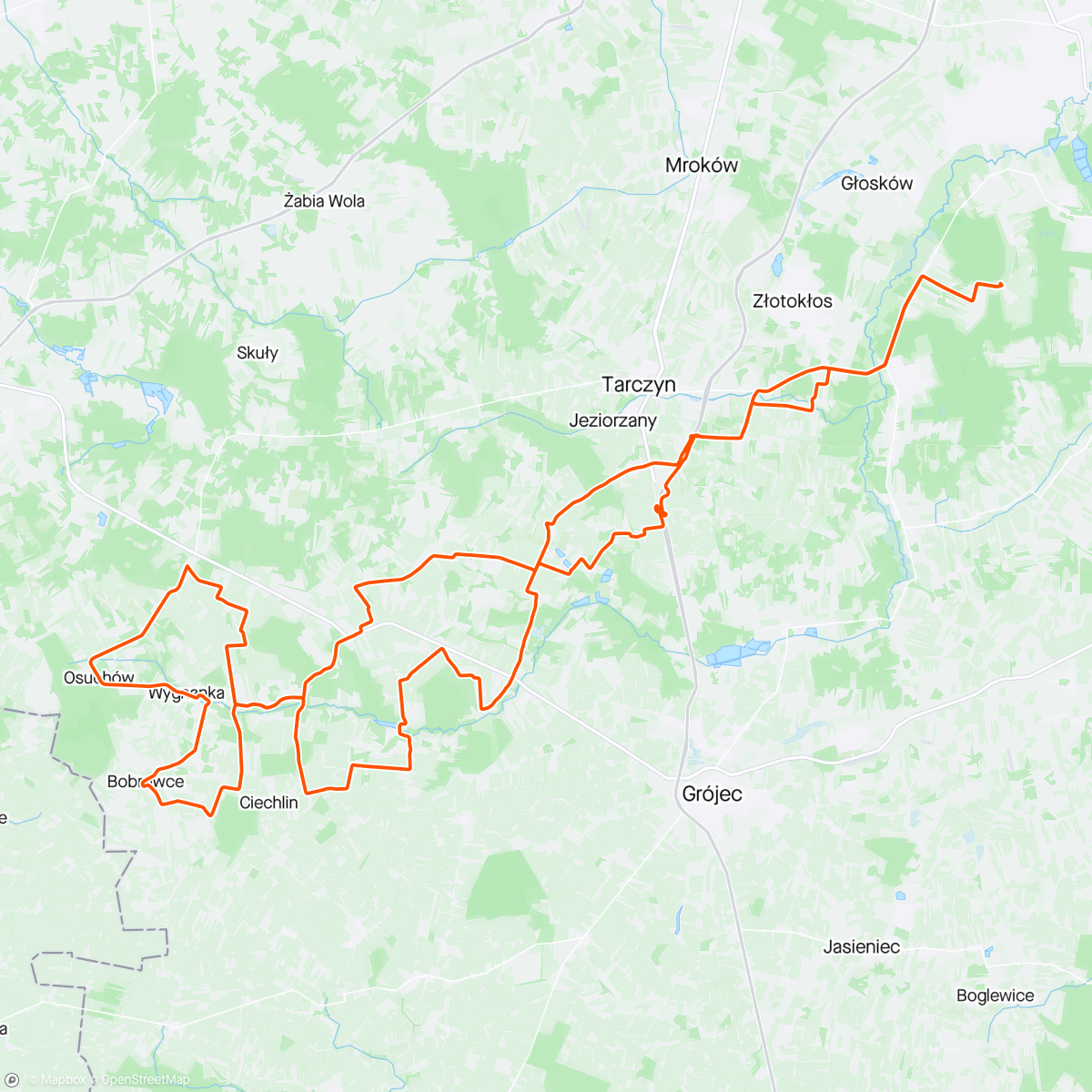 アクティビティ「Okolice Osuchowa Ride 🌞」の地図