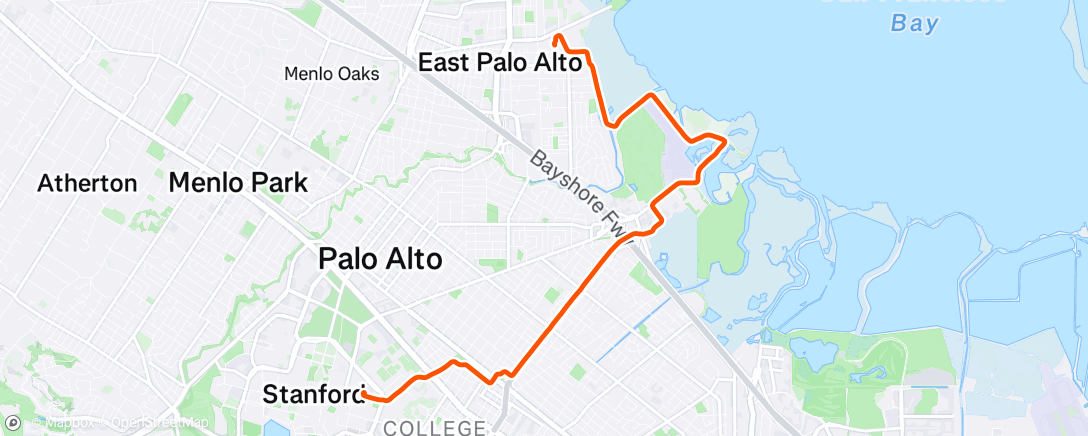 Map of the activity, Morning Ride