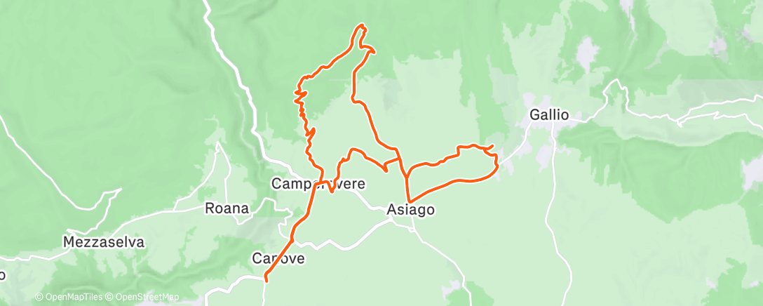 Map of the activity, Pedalata dell'ora di pranzo