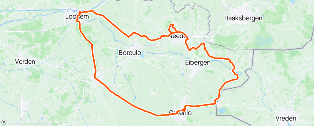 Map of the activity, Achterhoeks hoogtegebergte