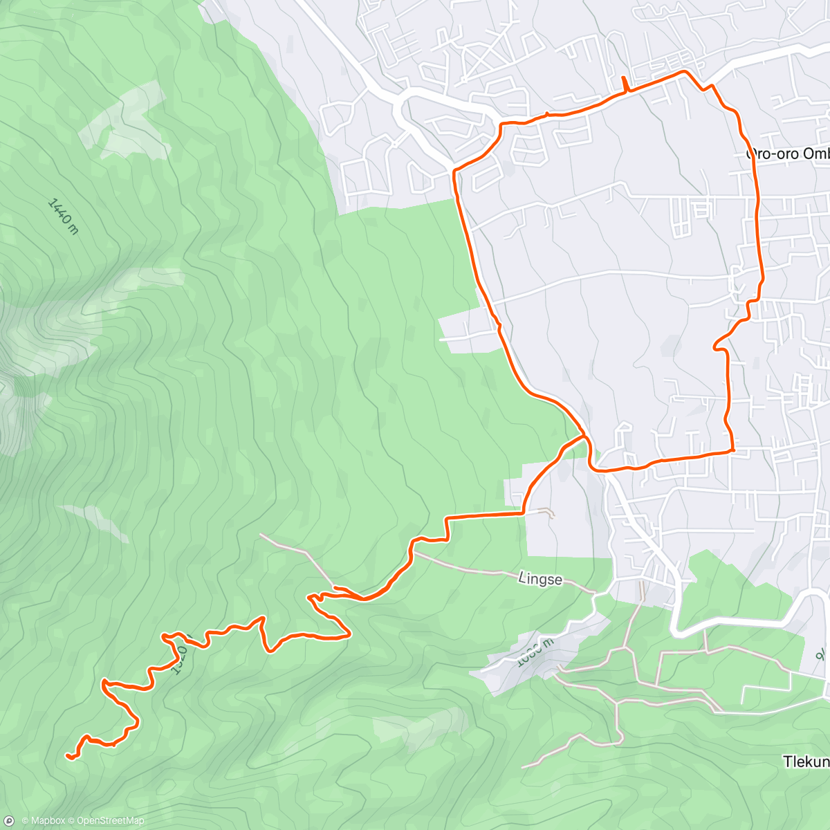 Map of the activity, Morning Trail Run