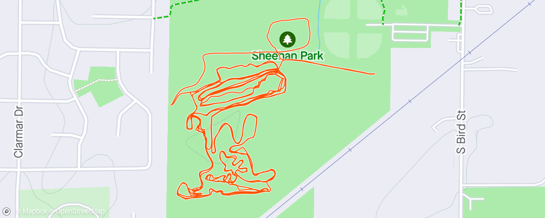 Map of the activity, Easy and with race starts