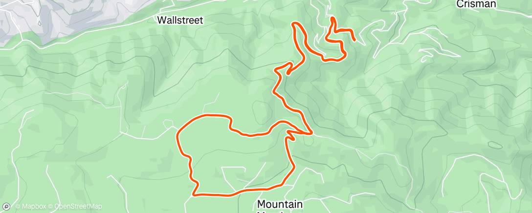 Map of the activity, Fartlek in mountain meadows