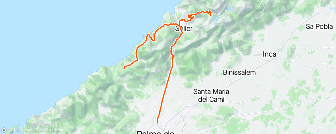 Map of the activity, Casa - Puig Major - Coll de Soller - Gone and dead