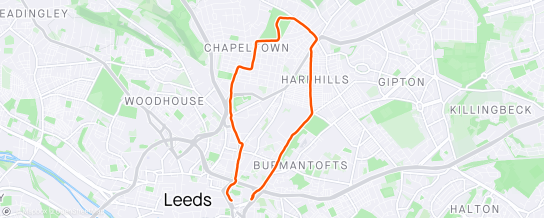 Map of the activity, Exploring north Leeds