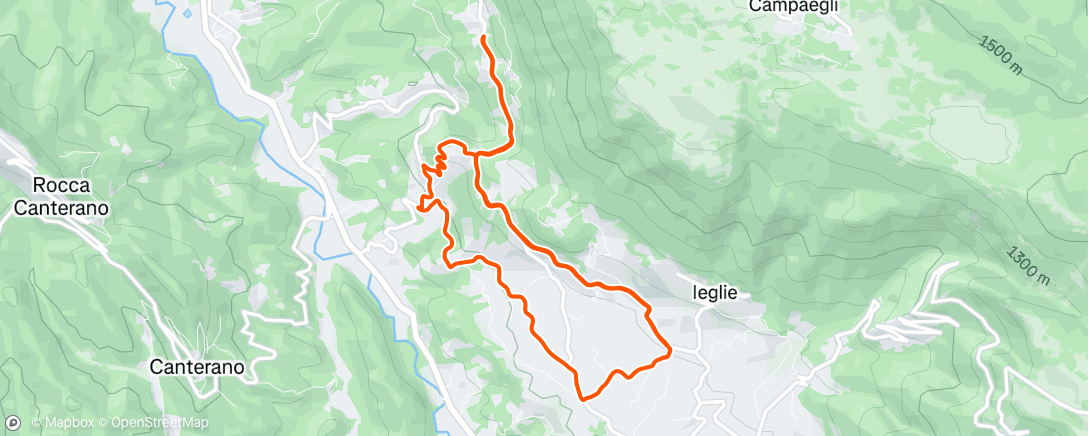 Map of the activity, Giro dell'ora di pranzo