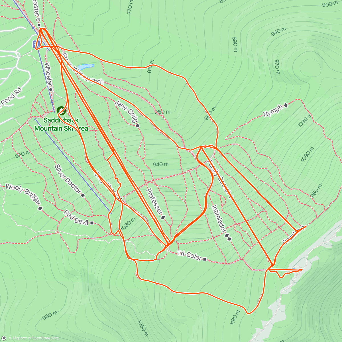 Map of the activity, Pretty busy for a Monday