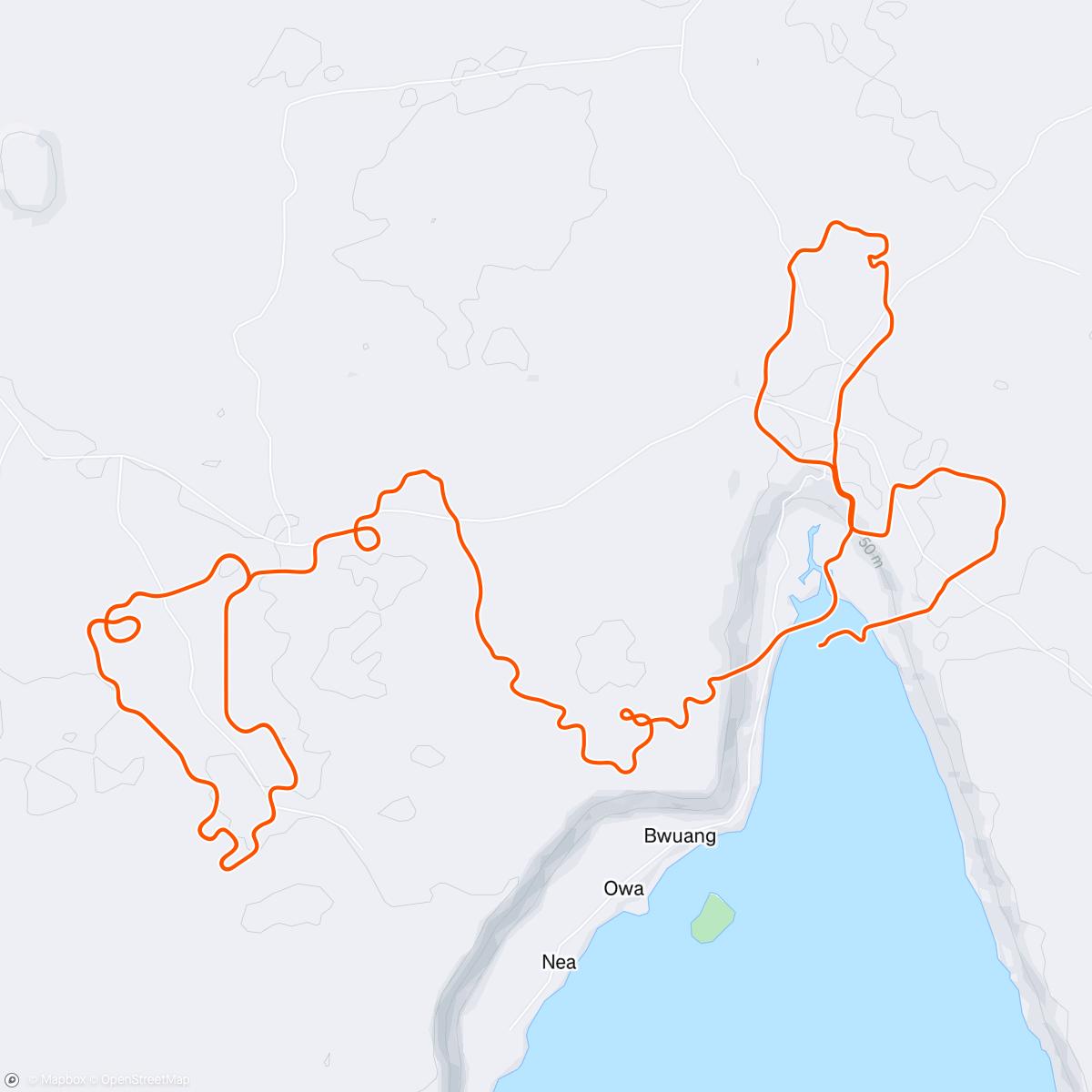 Map of the activity, Zwift - 30/30s on Makuri Madness in Makuri Islands