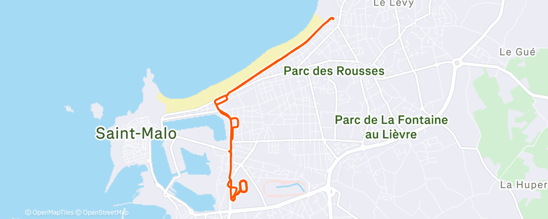 Map of the activity, Trail le midi