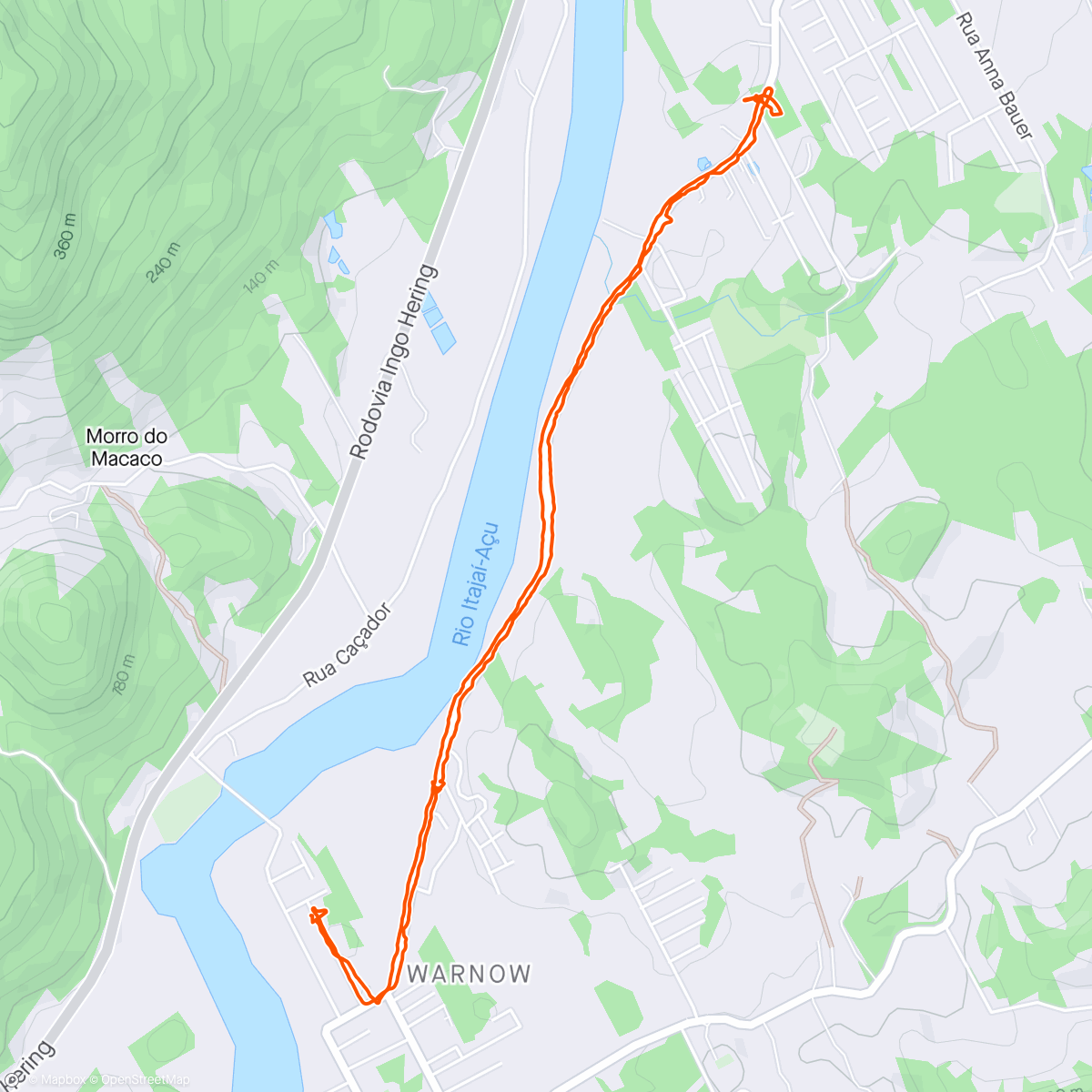 アクティビティ「Caminhada matinal」の地図