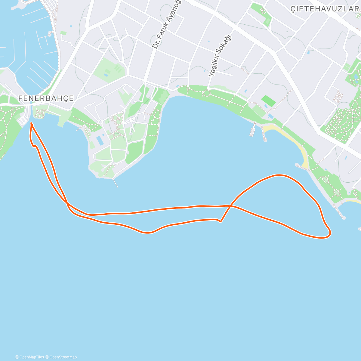 Map of the activity, Morning Row