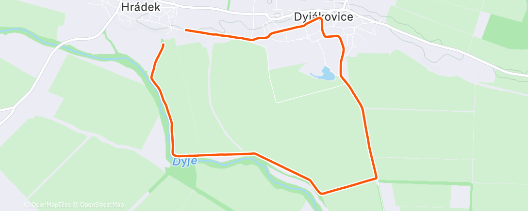 Map of the activity, Morning Run