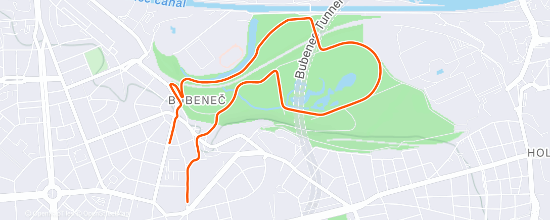 Map of the activity, Lunch Run