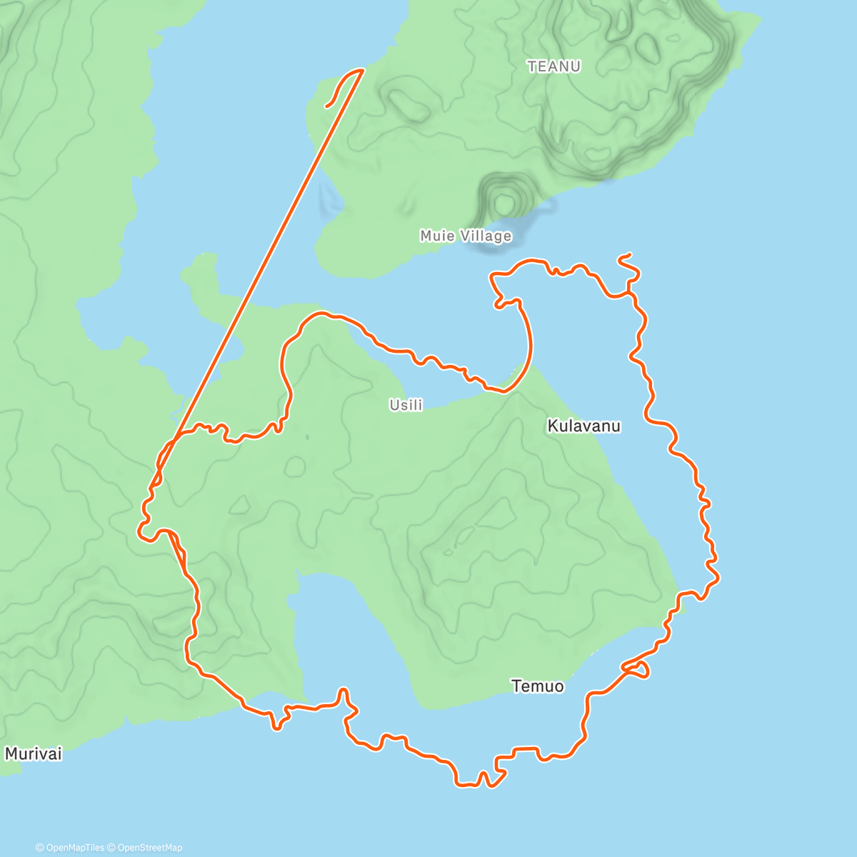 Mappa dell'attività Zwift - 1h30 in Watopia