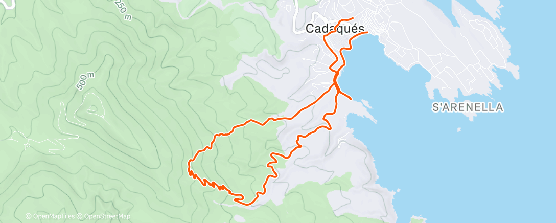 Map of the activity, Afternoon Mountain Bike Ride