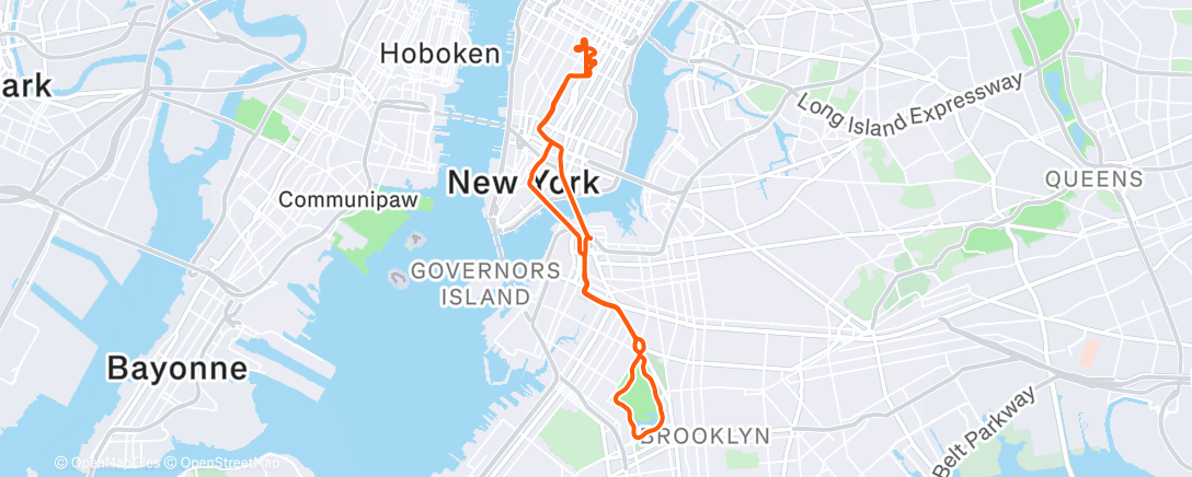 Map of the activity, Zwift - Zwift Pro Training Camp: INEOS Grenadiers | Team Workout 2 on Green to Screen in New York