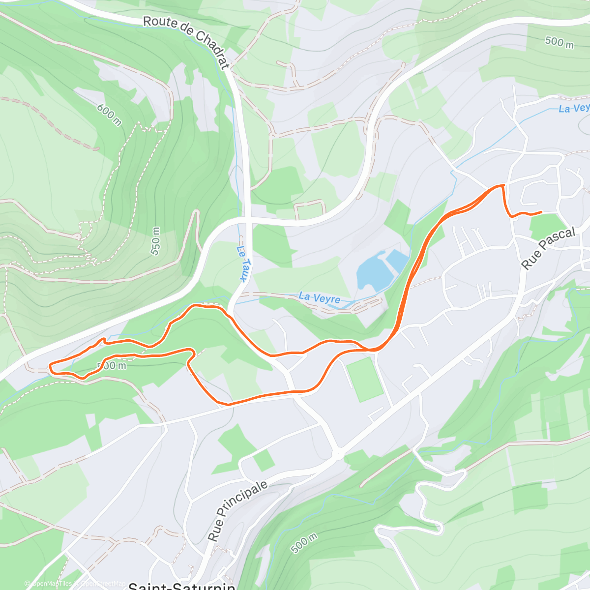 Map of the activity, Petit footing dans la neige 🙂