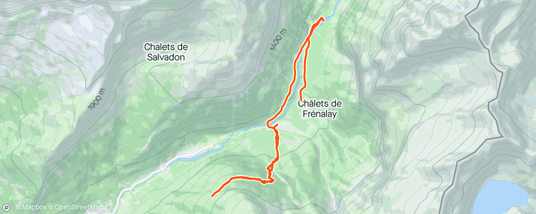 Mapa da atividade, Stage de trail UR78 JOUR 3
