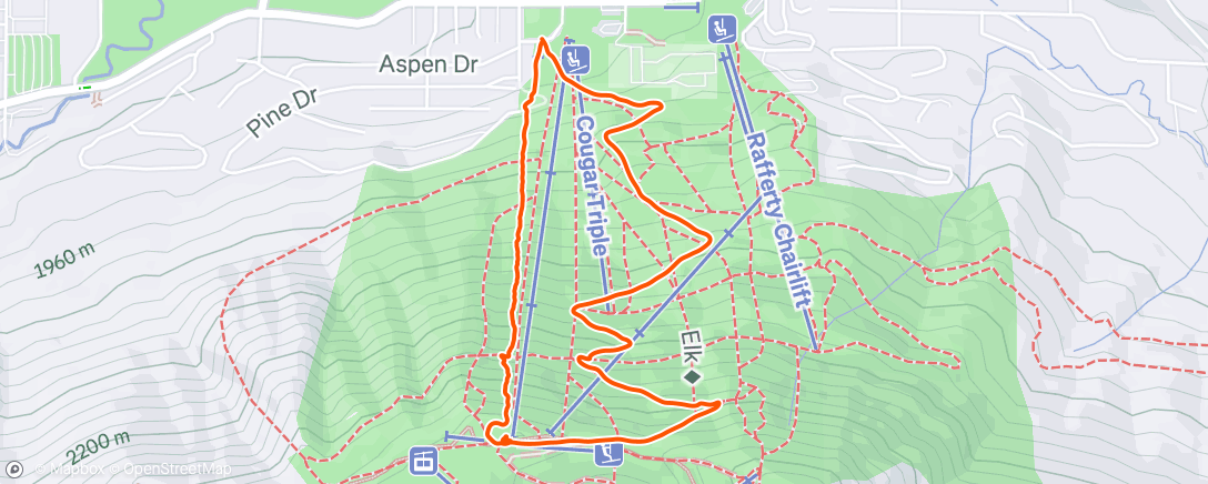 Map of the activity, Fastest yet. The Ole up and down